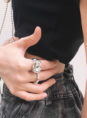 极速concave-convex plain ring index finger rinQg ring ring g