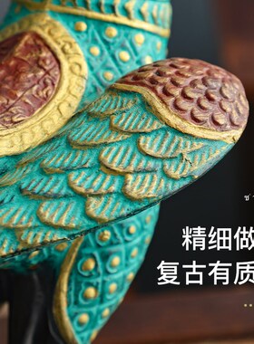 极速泰国全铜g小鸟动物摆件 办公室客厅玄关电视柜桌面装饰品大鹏