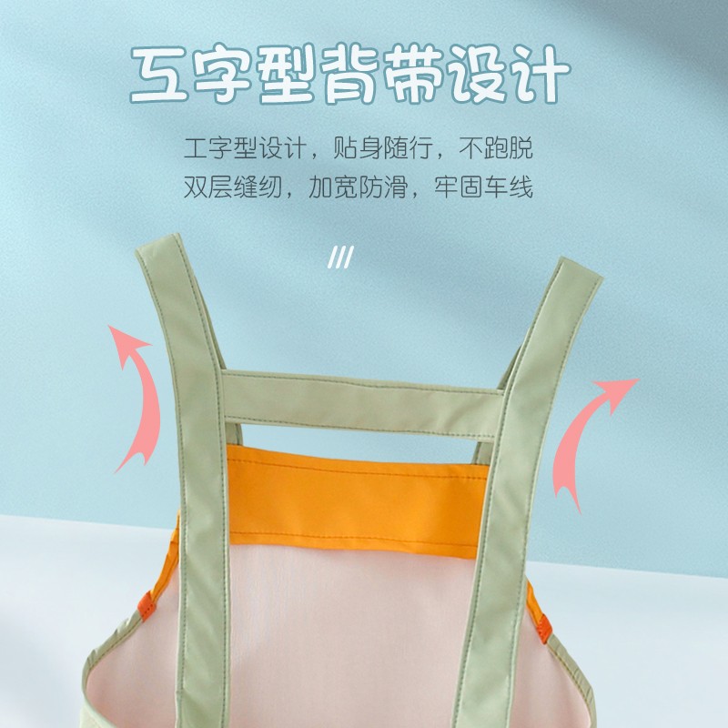 Children's apron painting d painting smock kindergarten girl baby eating bib boy waterproof dirty painting art reverse wear