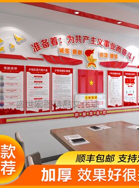 少先队活动室文化墙贴学校班级文化中小学背景墙布置3D立体压克力