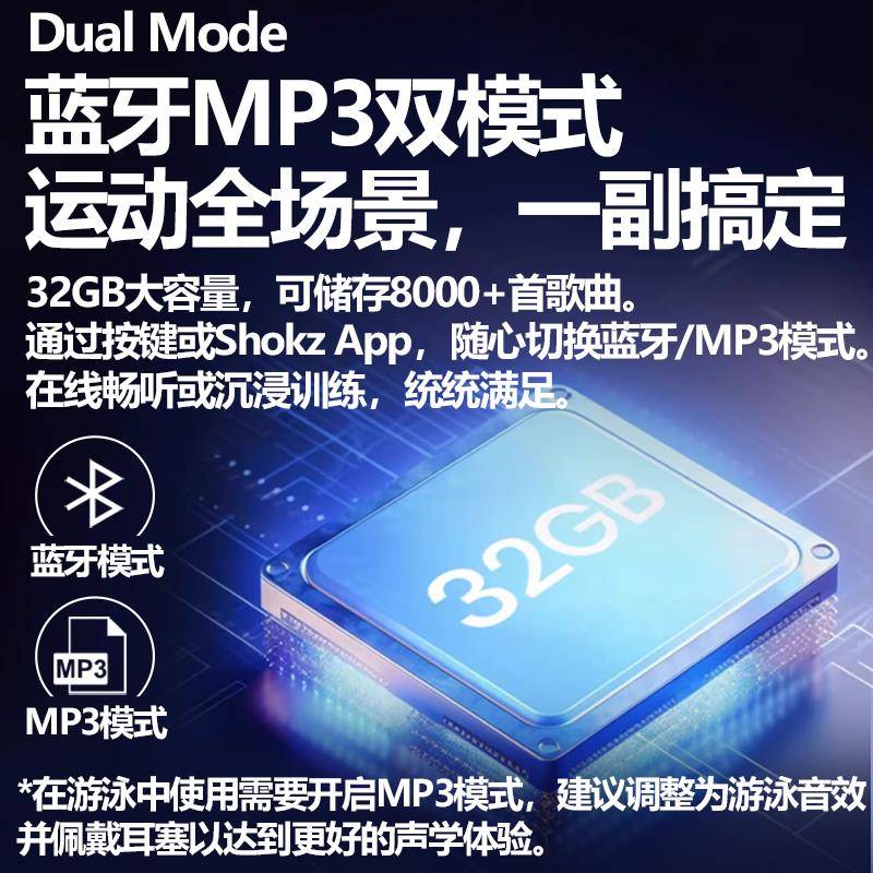 【重磅新品】Shokz韶音OpenSwim Pro骨传导蓝牙耳机游泳运动防水 - 图0