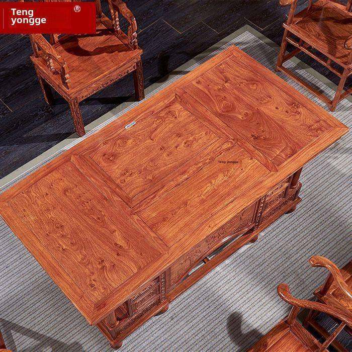 腾永阁红木茶桌牡丹茶台组合椅刺猬紫檀花梨木茶桌中式茶桌,淘宝优惠券,粉丝福利购,淘宝优惠卷