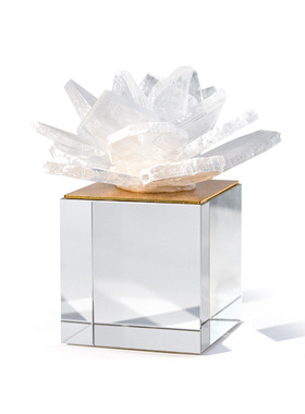 极简样板房客厅白水晶摆件茶几玄关H摆场软装饰品创意家居摆设