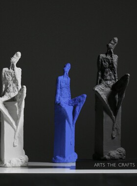 简约家居样板间i软装饰品售楼处艺术轻奢抽象陶瓷人物雕塑摆件