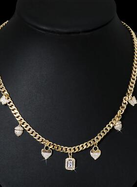 极速项链a手链女小众彩锆石宝石新款彩虹流苏设计师星星颈链欧美