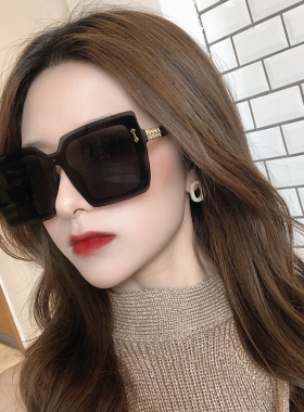 方形超大框墨镜2020新款潮女网红百搭黑色遮脸眼镜偏光开车太阳镜