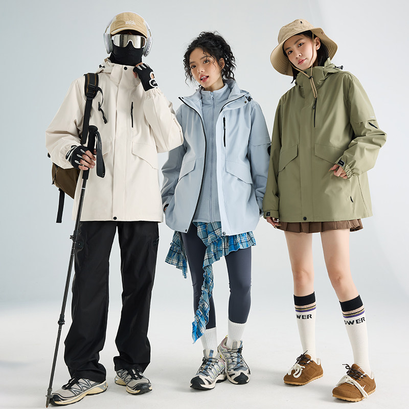 降20元！唐狮秋冬款冲锋衣三合一两件套