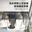 洗衣机柜抽拉晾衣架洗烘套装隐形支架衣柜裤架伸缩滑轨拉篮抽屉式