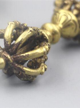 法器尼泊尔纯手工纯铜不掉色九股金刚杵五股金刚镢复古做旧降魔杵