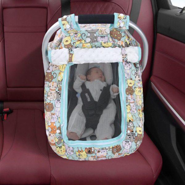 婴儿提篮保暖罩提篮蚊帐防风雨罩子儿童安全座椅挡风遮阳光罩,淘宝优惠券,粉丝福利购,淘宝优惠卷