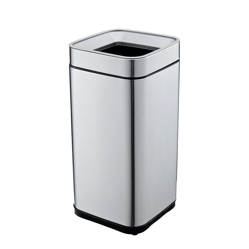 无盖家用客厅卧室厨房创意卫生间厕所简约筒不锈钢圆垃圾桶 - 图3