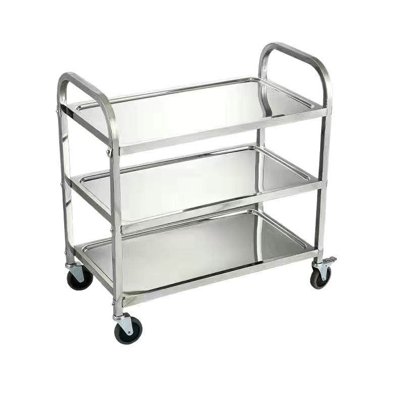 不锈钢餐车加厚三层小推车收餐车收碗车双层餐厅送餐车上菜车商用,淘宝优惠券,粉丝福利购,淘宝优惠卷