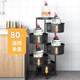 Movable rotary kitchen storage rack without installation floor-standing multi-layer vegetable rack bedroom snack storage rack