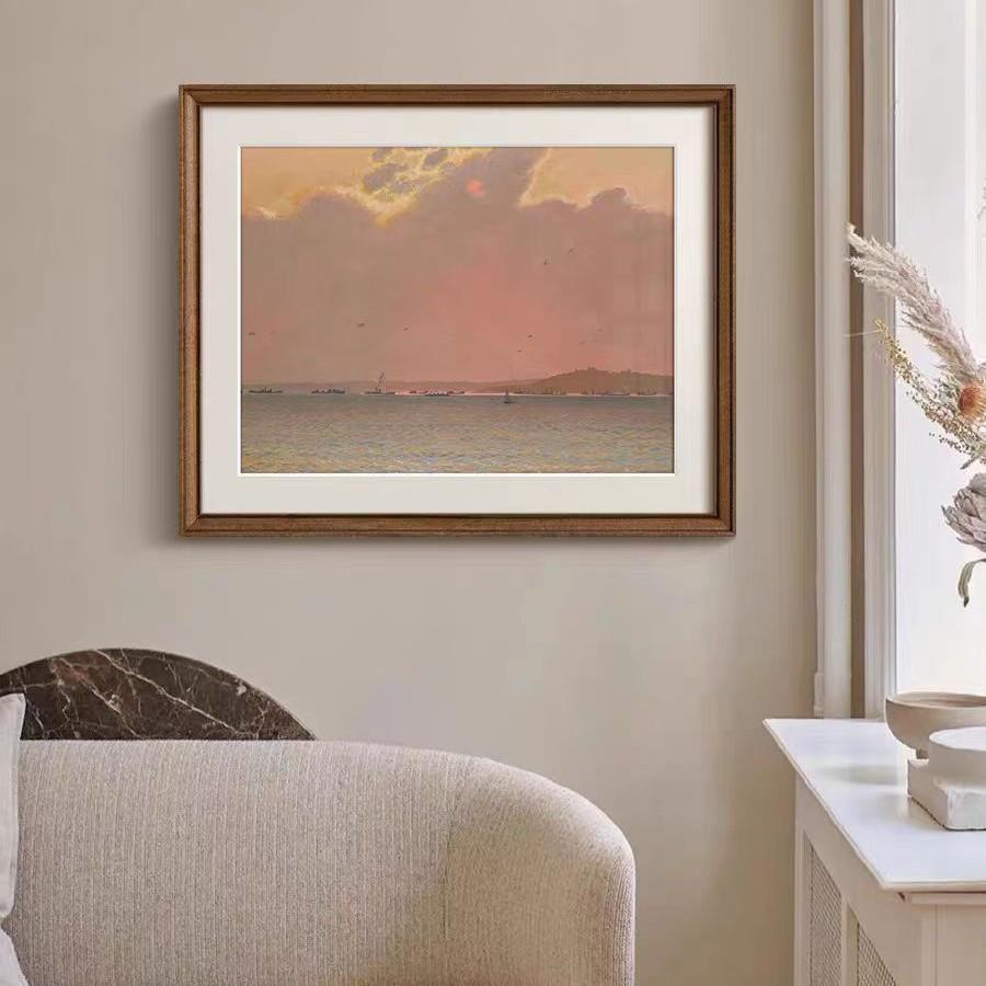 《海景》法式复古艺术客厅装饰画南洋中古风美式餐厅走廊挂画风景 - 图2