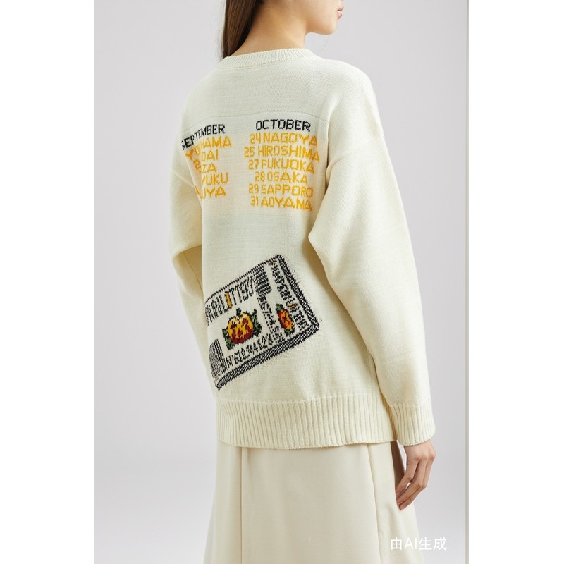 【折扣】Beautiful People 秋冬男女同款提花混纺童趣针织衫,淘宝优惠券,粉丝福利购,淘宝优惠卷