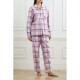 TEKLA summer ຊຸດນອນເສື້ອ flannel ຂອງແມ່ຍິງ plaid