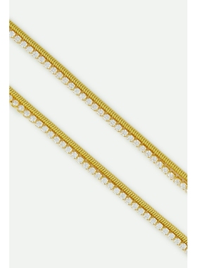 【折扣再降】CZ by Kenneth Jay Lane 女士金色黄铜镀14K金项链