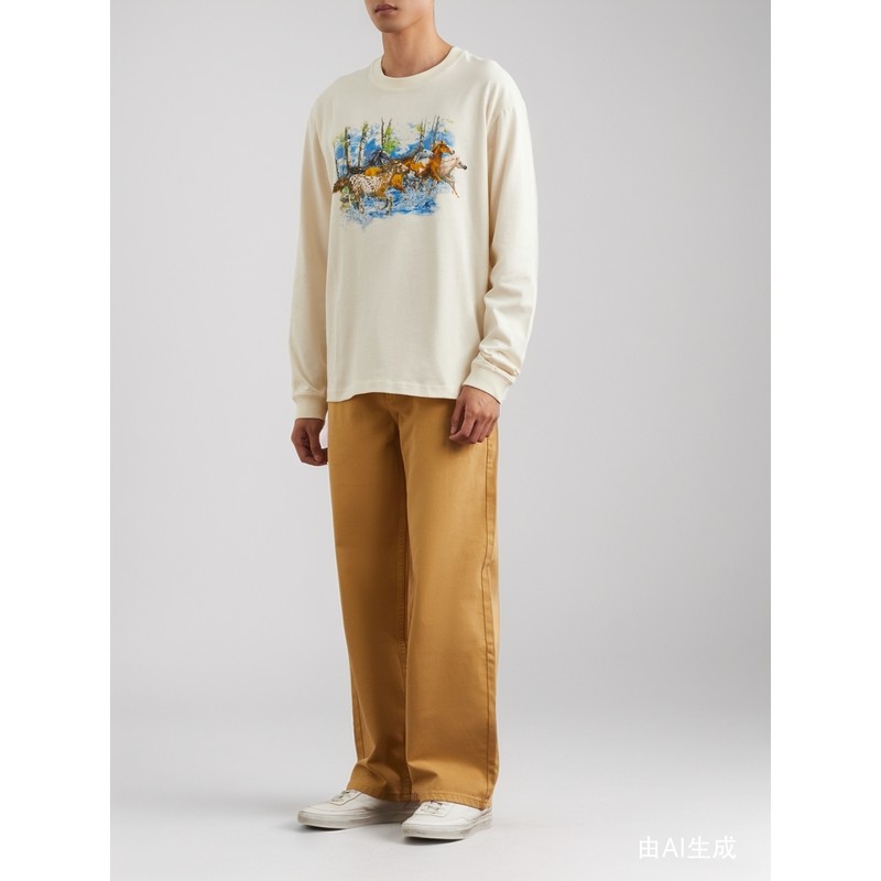 【折扣】Holzweiler 男美拉德直筒棉质斜纹布休闲裤,淘宝优惠券,粉丝福利购,淘宝优惠卷