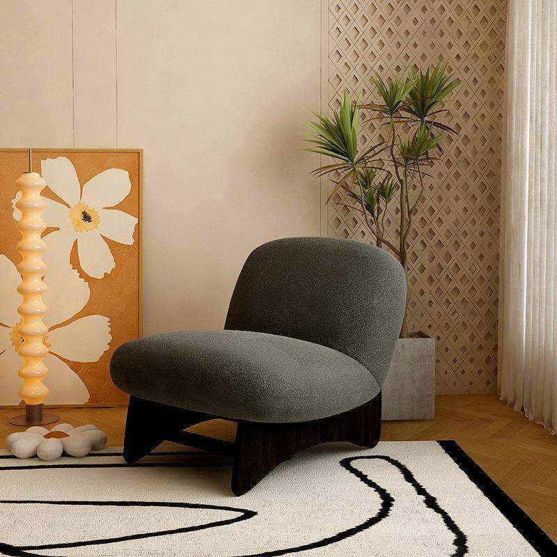 北欧羊驼绒宅寂椅客厅单人沙发设计师单人沙发休闲单人懒人沙发,淘宝优惠券,粉丝福利购,淘宝优惠卷