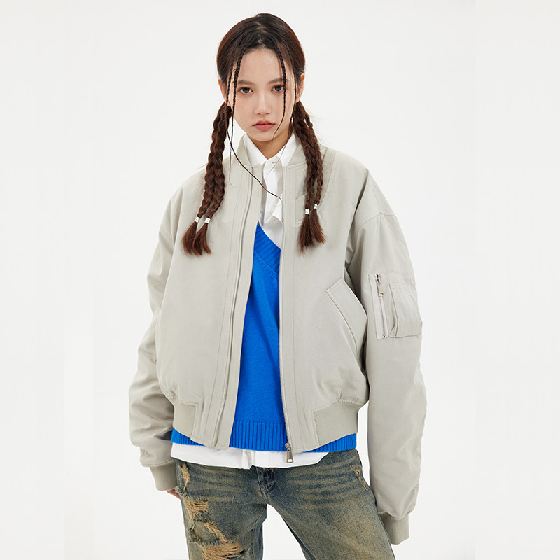 BANDITKGANGN秋季新款外套棒球服飞行夹克女