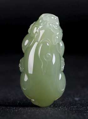 真玉貔貅手把件青玉原石男女玉皮休招财阿富汗玉天然玉石新疆包邮