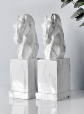 办跨境创意工书档书靠摆件居客厅书房桌面公NX0117家室树脂艺摆饰