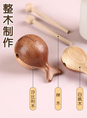 小木鱼解压办公室静心打击乐器可爱桌面木鱼摆件学生佛系敲木鱼