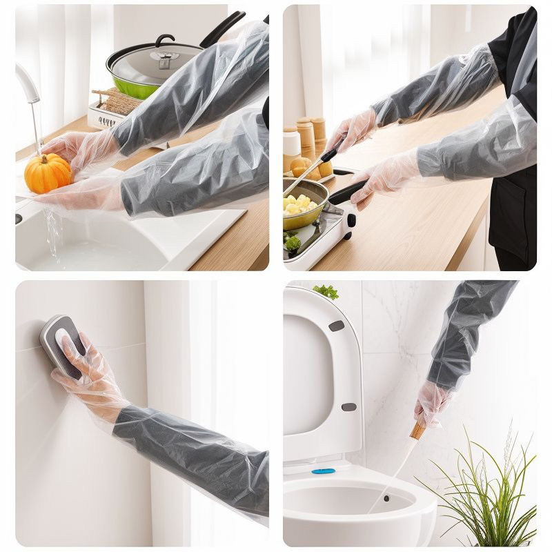 一次性加长加厚束口家务手套防水耐磨耐油食品级洗碗清洁防护手套,淘宝优惠券,粉丝福利购,淘宝优惠卷