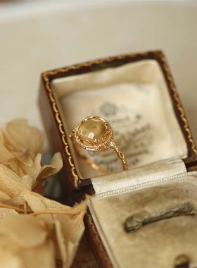 天然玉玛瑙大蛋面镶嵌戒指