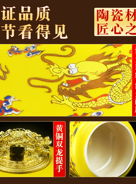 陶瓷聚宝盆摆件家居客厅办公室装饰招财进宝聚财乔迁开业工艺礼品