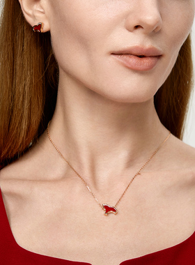 杜蔻小马项链情人节礼物送女友