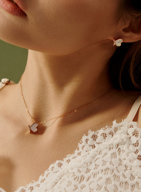 杜蔻蝴蝶贝母项链圣诞生日礼物