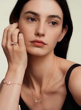 杜蔻两只蝴蝶手链圣诞生日礼物