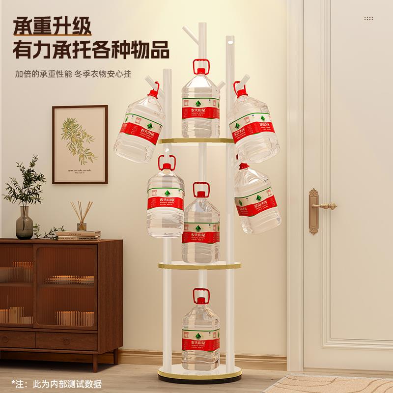 落地挂衣架卧室客厅家用室内衣帽架子床边晚上放衣服立式实木衣架 - 图3