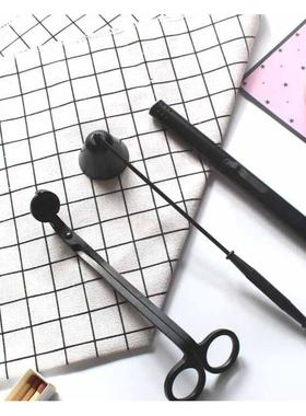 香薰蜡烛工具套装 烛心剪刀 灭烛器灭烛罩蜡烛钩灭烛配件三件套