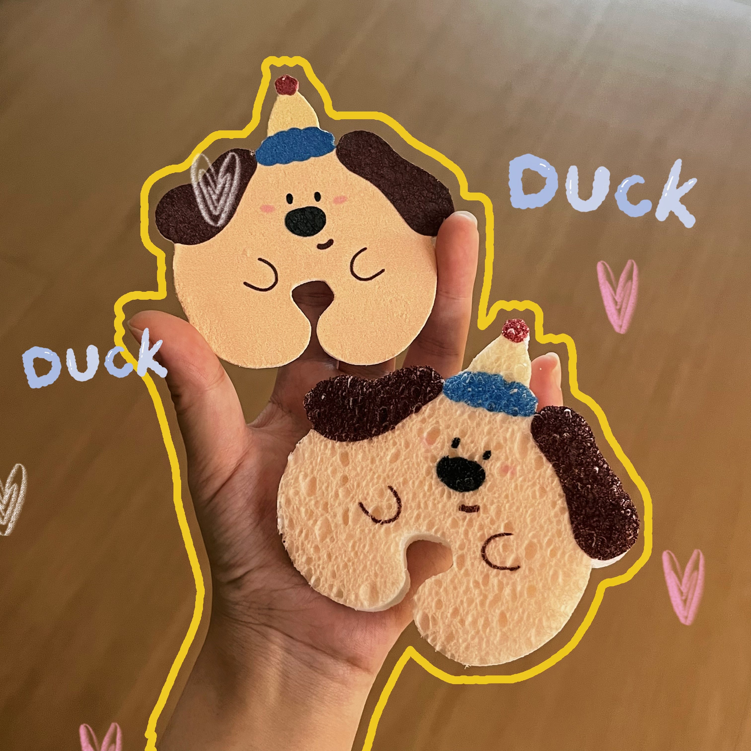 卡通小狗海绵擦可爱创意清洁用品小红书爆款爆爆小狗木浆棉洗碗擦,淘宝优惠券,粉丝福利购,淘宝优惠卷