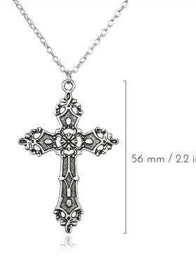 欧美巴洛克十字架 复古波希米亚 1980麦当娜吊坠 哥特 式项链