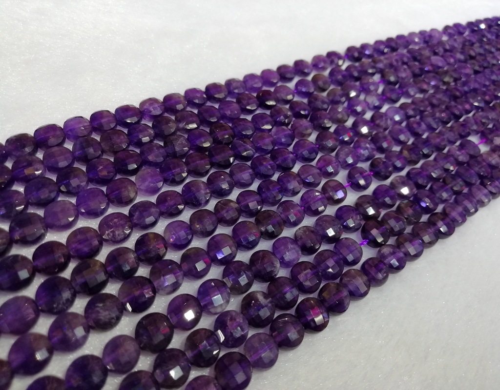 天然紫水晶小尺寸双圭面双切面2x4mm4x6mm隔片小尺寸珠子饰品配件,淘宝优惠券,粉丝福利购,淘宝优惠卷