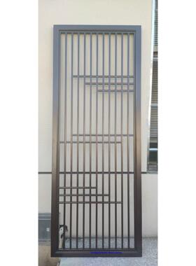 新中国风东阳木雕格栅切出门窗客厅背景隔断入口屏风天花板实木定