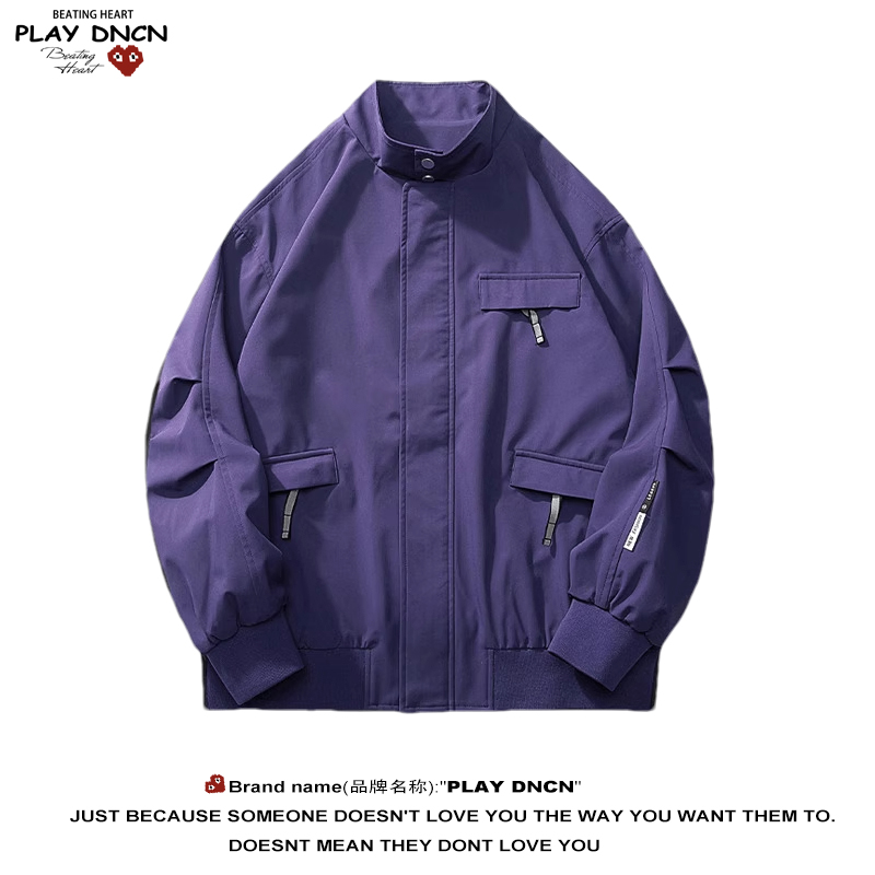 PLAY DCDN2025新款秋冬高级感冷淡系运动登山服立领防风防水 - 图1