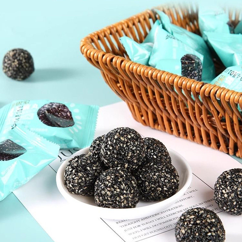 思宏黑芝麻丸独立包装即食健康休闲零食糕点开袋即食熟黑芝麻球,淘宝优惠券,粉丝福利购,淘宝优惠卷