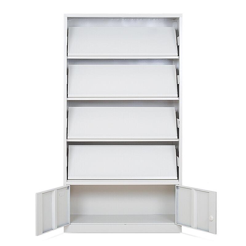 刊书架钢制落地书报钢架 坚固TXT耐用杂志架不锈办公资式报料架 - 图3