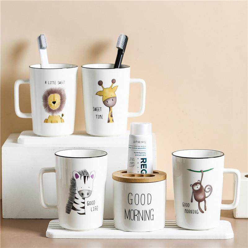 卡通刷牙杯创意简约家用儿童牙缸漱口杯亲子套装情侣陶瓷洗漱杯子,淘宝优惠券,粉丝福利购,淘宝优惠卷