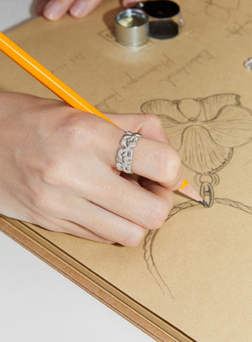 暮后之地银标限定刺绣花纹戒指