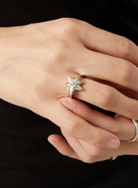【圣诞礼物】Mouhooland/暮后之地圣诞星系列圣诞星戒指小众设计