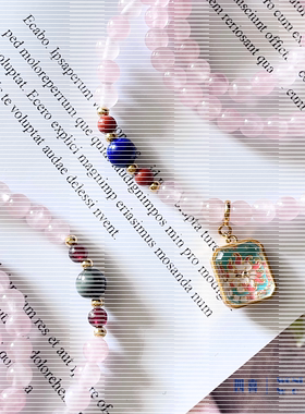 天然马粉水晶招桃花手链