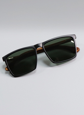 CANKUYZ原创新款偏光墨绿太阳镜男时尚实木墨镜户外开车钓鱼眼镜