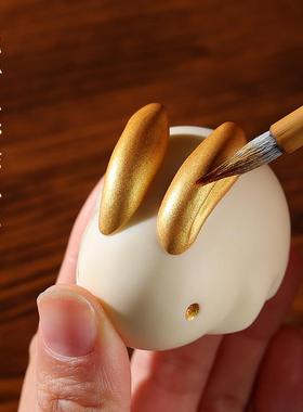 可爱生肖兔桌面摆件茶宠生日礼物女生送女朋友老婆跨新年圣诞礼品