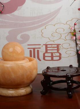 清福阁开业新款客厅新年流水喷泉摆件石工艺品水景家居现代风水球