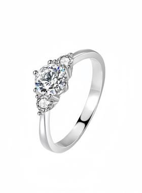 莫桑戒指三生石款钻1克拉